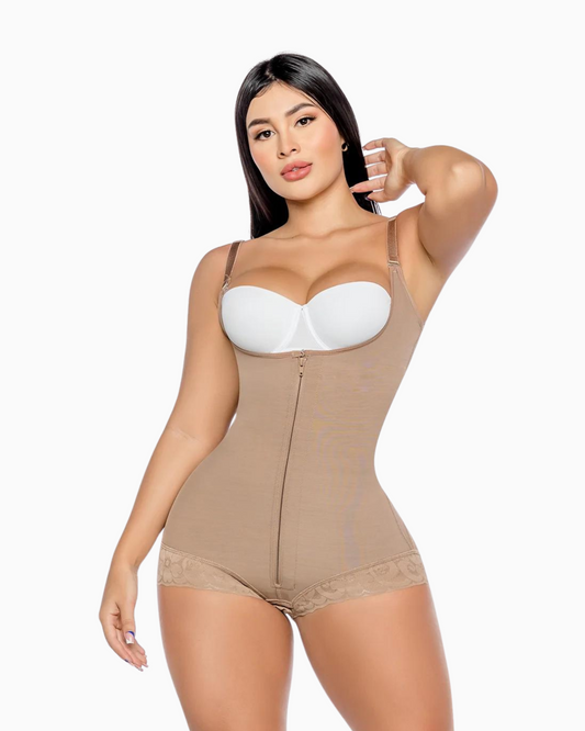 12023 BODYSUIT ZIPPER THIN STRAPS