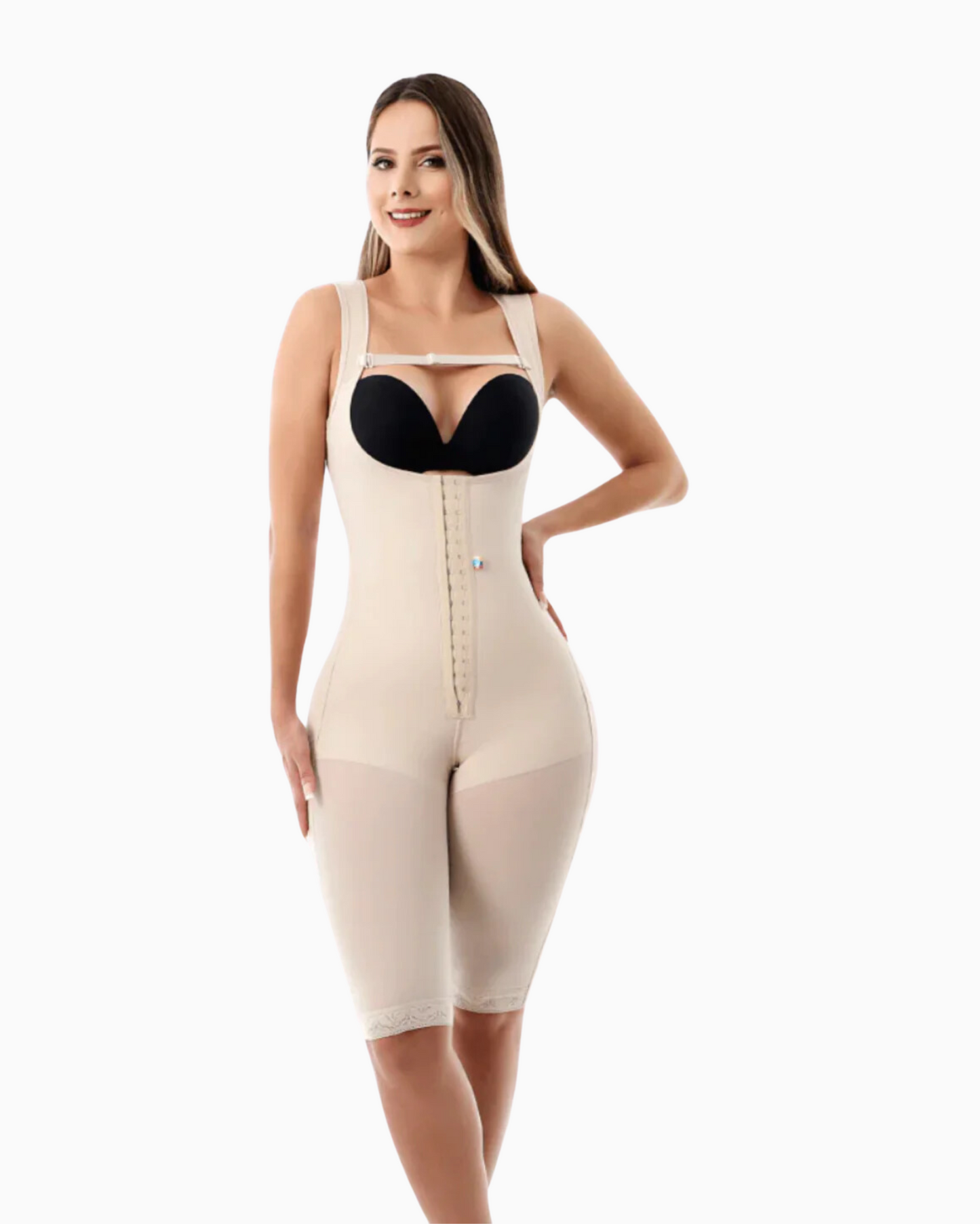 306A LONG LEG FAJA HIGH COMPRESSION BUTT LIFT HOOKS ADJUSTABLE THICK STRAPS
