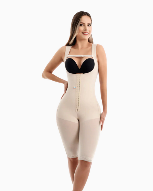 306A LONG LEG FAJA HIGH COMPRESSION BUTT LIFT HOOKS ADJUSTABLE THICK STRAPS