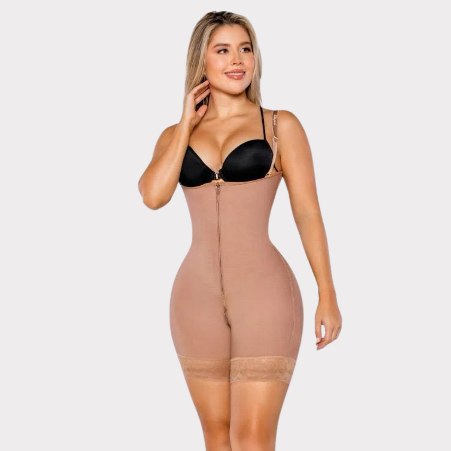 7089 MED LEG INVISIBLE THIN SWITCHABLE STRAPS HOOKS AND ZIPPER