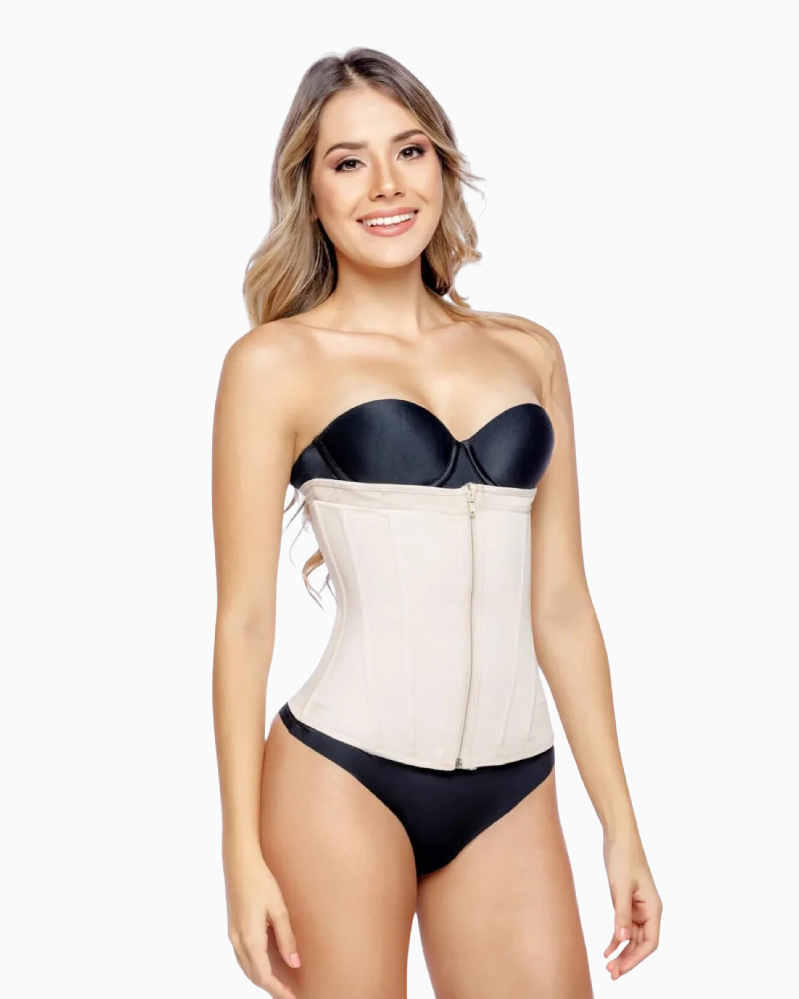 Women's Neoprene Zip-Up Waist Trainer – Underbust Shapewear With Inner Pocket & Steel Boning