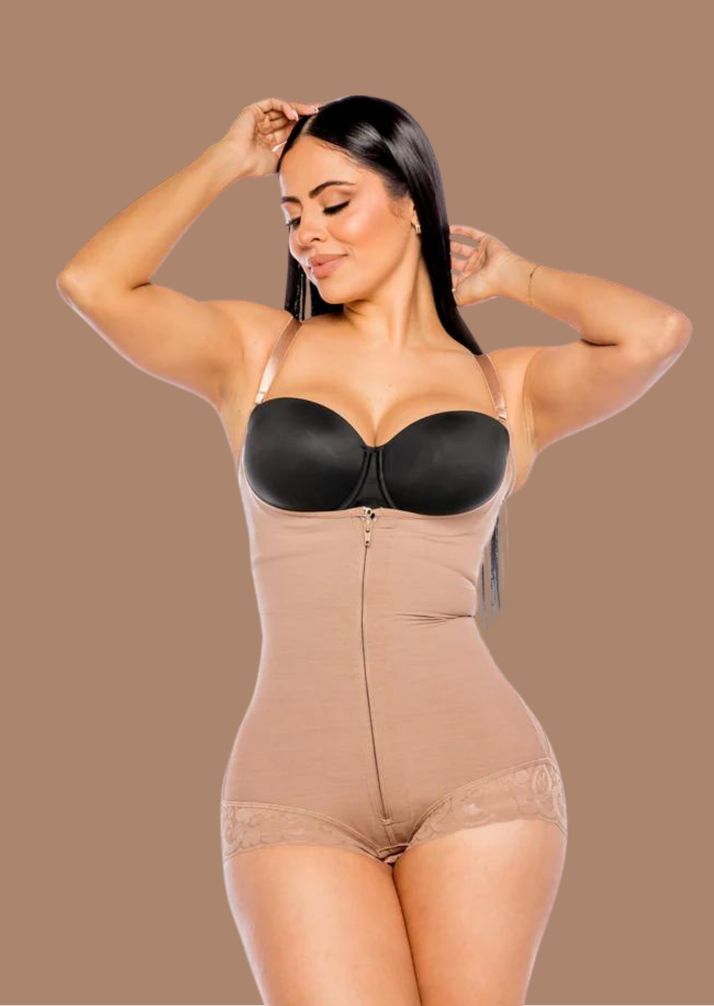 12023 BODYSUIT ZIPPER THIN STRAPS