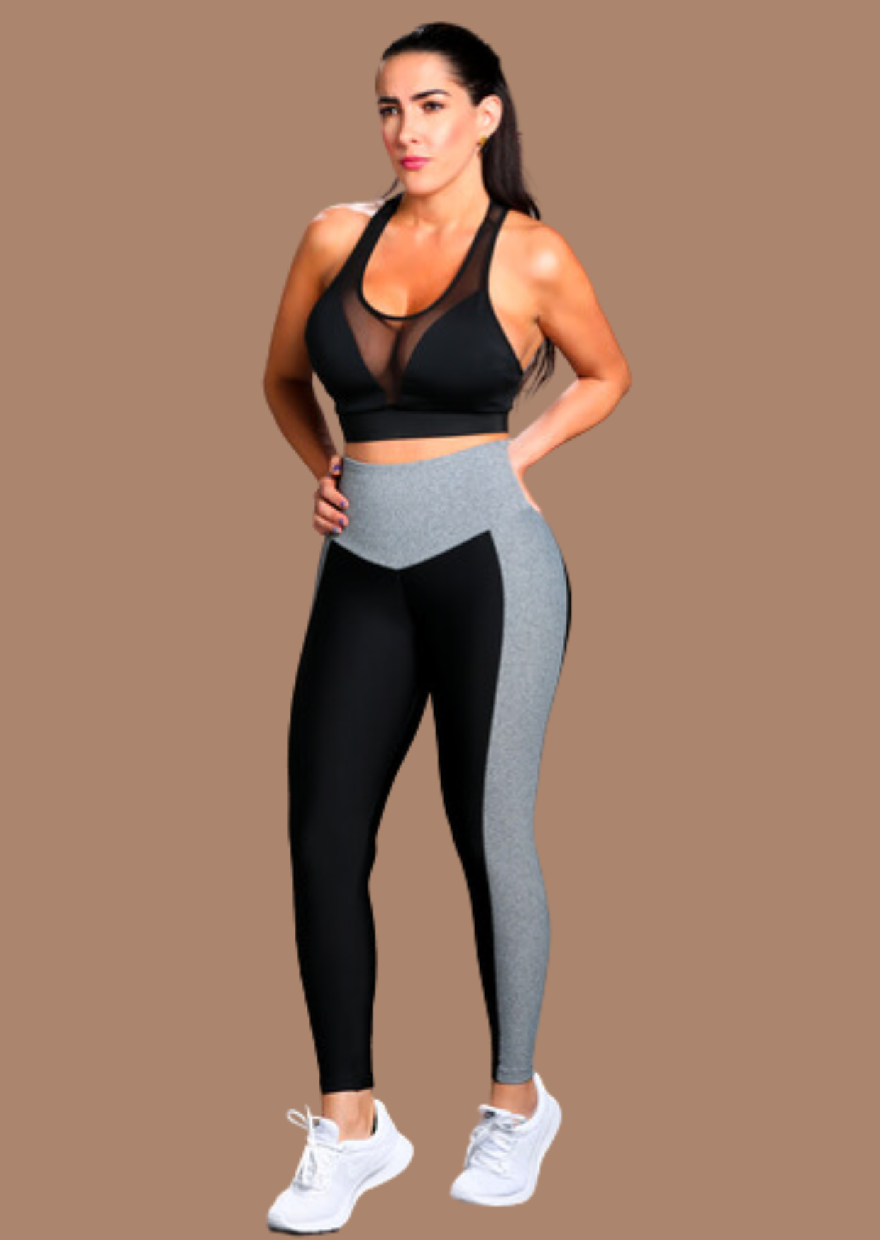 0145 COLOMBIAN LEGGING WITH INTERNAL POWERNET BODY SHAPER MATERIAL