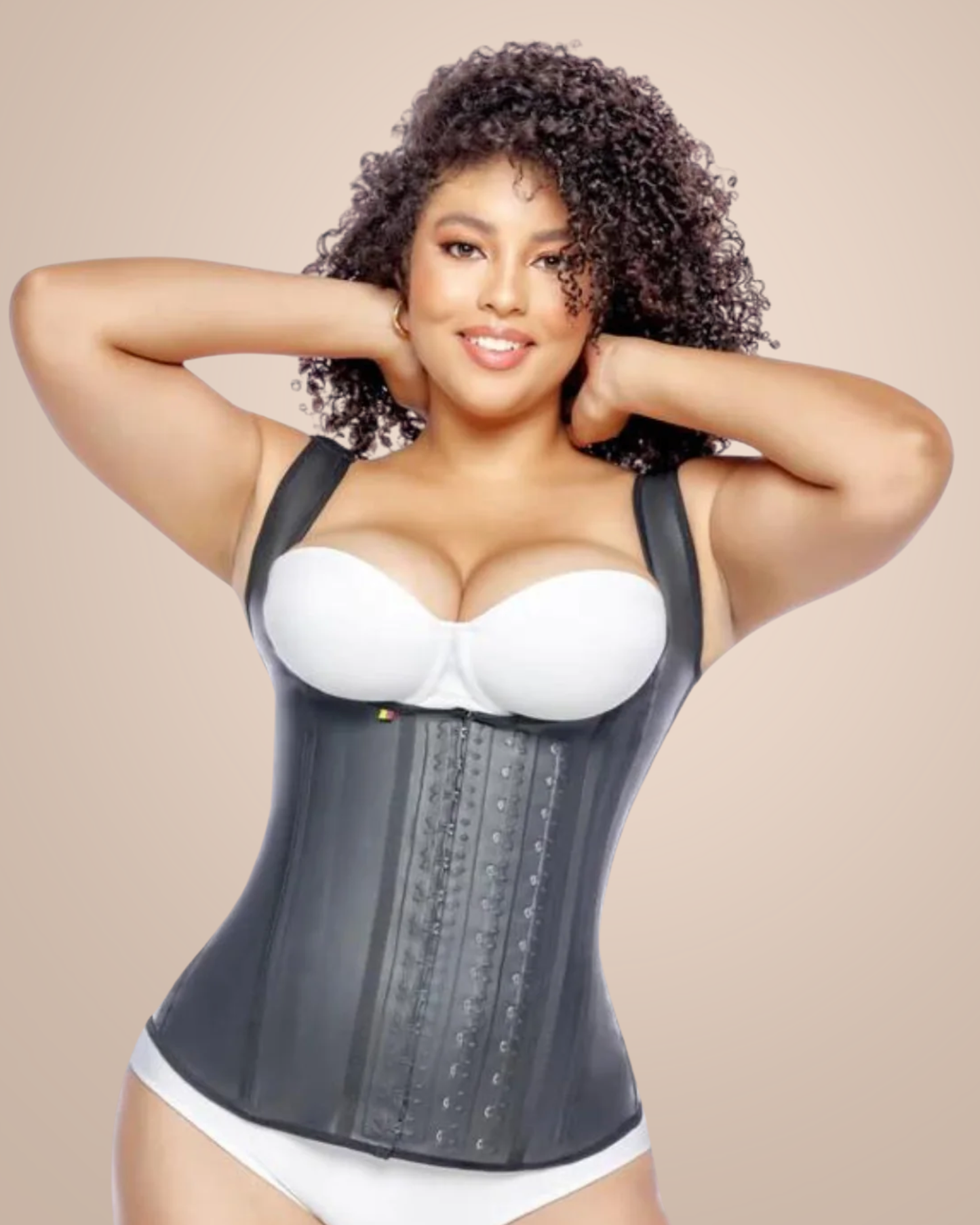0327D THICK STRAPS LATEX VEST