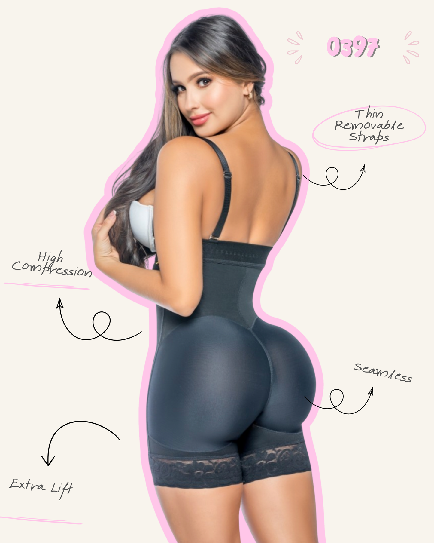 Postpartum Full Body Strapless Colombian Faja Zipper